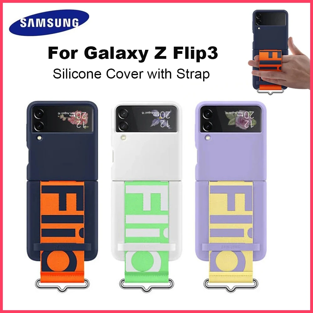 Оригинальный силиконовый чехол Samsung с ремешком для Galaxy Z Flip3 5G, противоударный силиконовый чехол с ремешком, защитный чехол
Оригинальный силиконовый чехол Samsung с ремешком для Galaxy Z Flip3 5G, противоударный силиконовый чехол с ремешком, защитный чехол