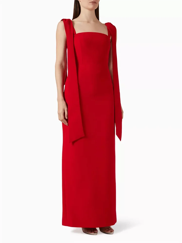 Customized SquareNeckline Sleeveless Straight Evening Dress Sexy Open Back Zipper Floor Length Center Back Slit Gown For Women
Customized SquareNeckline Sleeveless Straight Evening Dress Sexy Open Back Zipper Floor Length Center Back Slit Gown For Women