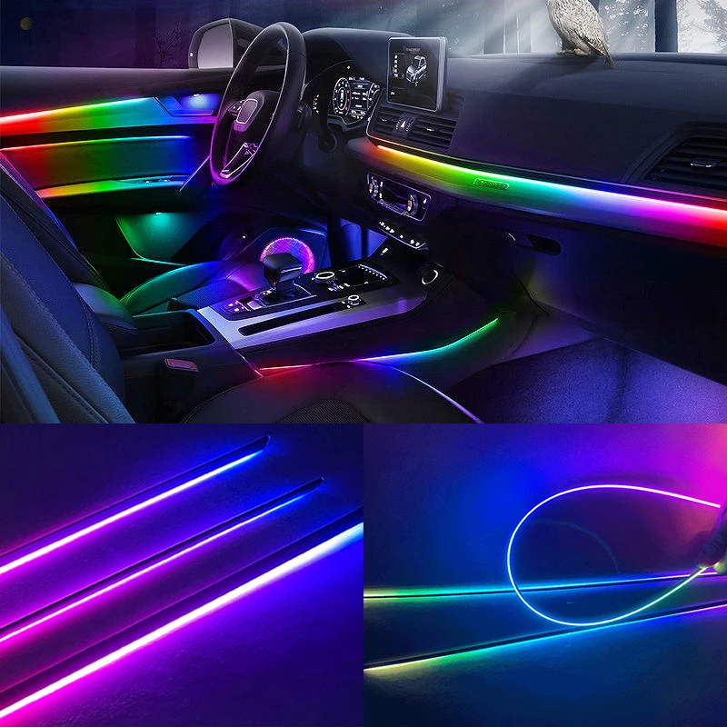 18 In1 LED Symphony Ambient Light For Car Interior Atmosphere Lamp Neon Bar Acrylic Guide Fiber Optic Decoration Accessories 12V
18 In1 LED Symphony Ambient Light For Car Interior Atmosphere Lamp Neon Bar Acrylic Guide Fiber Optic Decoration Accessories 12V