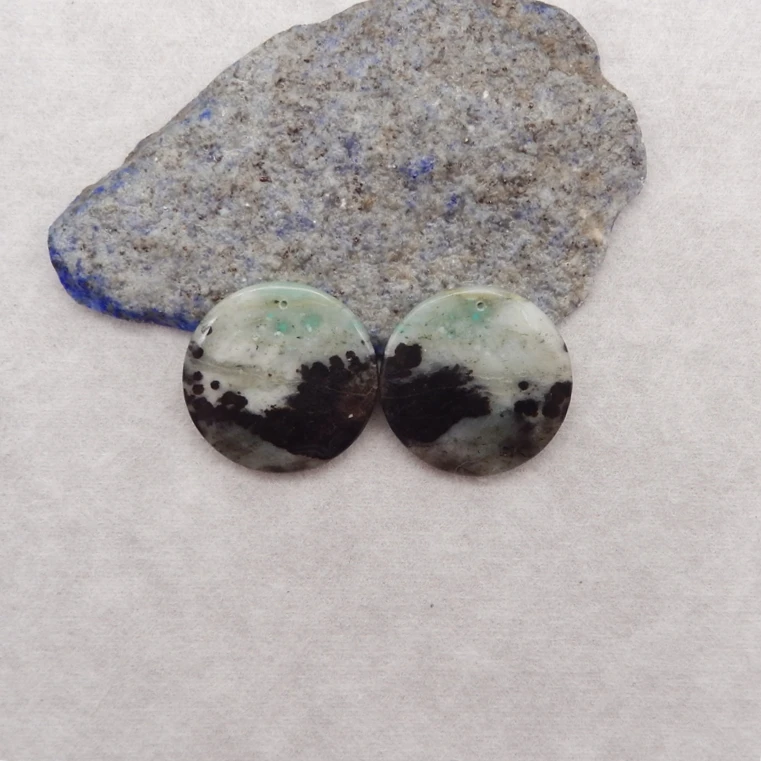 Natural Stone Peruvian Opal Blue Opal Front Drilled Earring Bead 31x31x5mm 17.4g Fashion Jewelry Accessory
Natural Stone Peruvian Opal Blue Opal Front Drilled Earring Bead 31x31x5mm 17.4g Fashion Jewelry Accessory