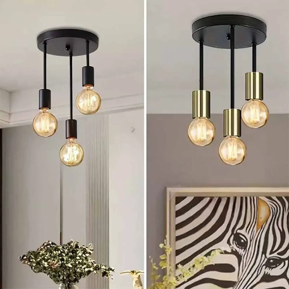 4Light Black and GoldLED Pendant Light with E27 Sockets Vintage Industrial Kitchen Pendant Light Suitable for Bedrooms Hallways
4Light Black and GoldLED Pendant Light with E27 Sockets Vintage Industrial Kitchen Pendant Light Suitable for Bedrooms Hallways