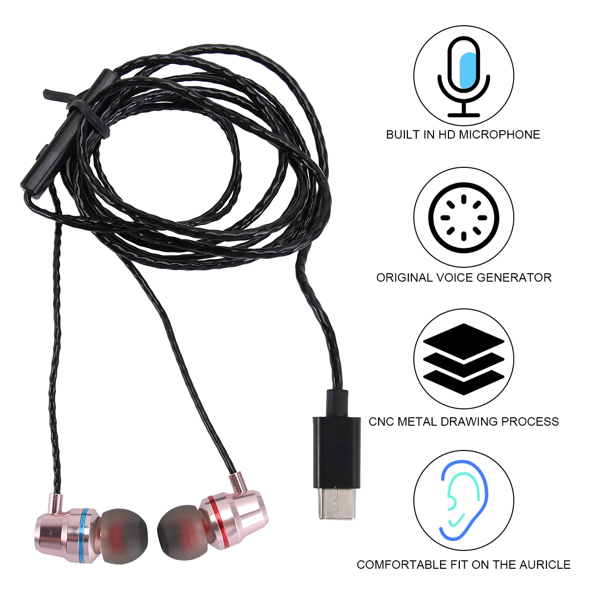 Wireless Type-C Earphones Stereo Super Bass Headset Mic For Type- Devices Noise Isolation In-Ear Sweat-Proof
Wireless Type-C Earphones Stereo Super Bass Headset Mic For Type- Devices Noise Isolation In-Ear Sweat-Proof