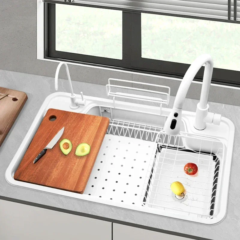 Japanese Silent Kitchen Sink for Farm 3D Nano Metal Multifunctional Sinks Creative Fashion Design Kitchen Sinks for Corridor N
Japanese Silent Kitchen Sink for Farm 3D Nano Metal Multifunctional Sinks Creative Fashion Design Kitchen Sinks for Corridor N