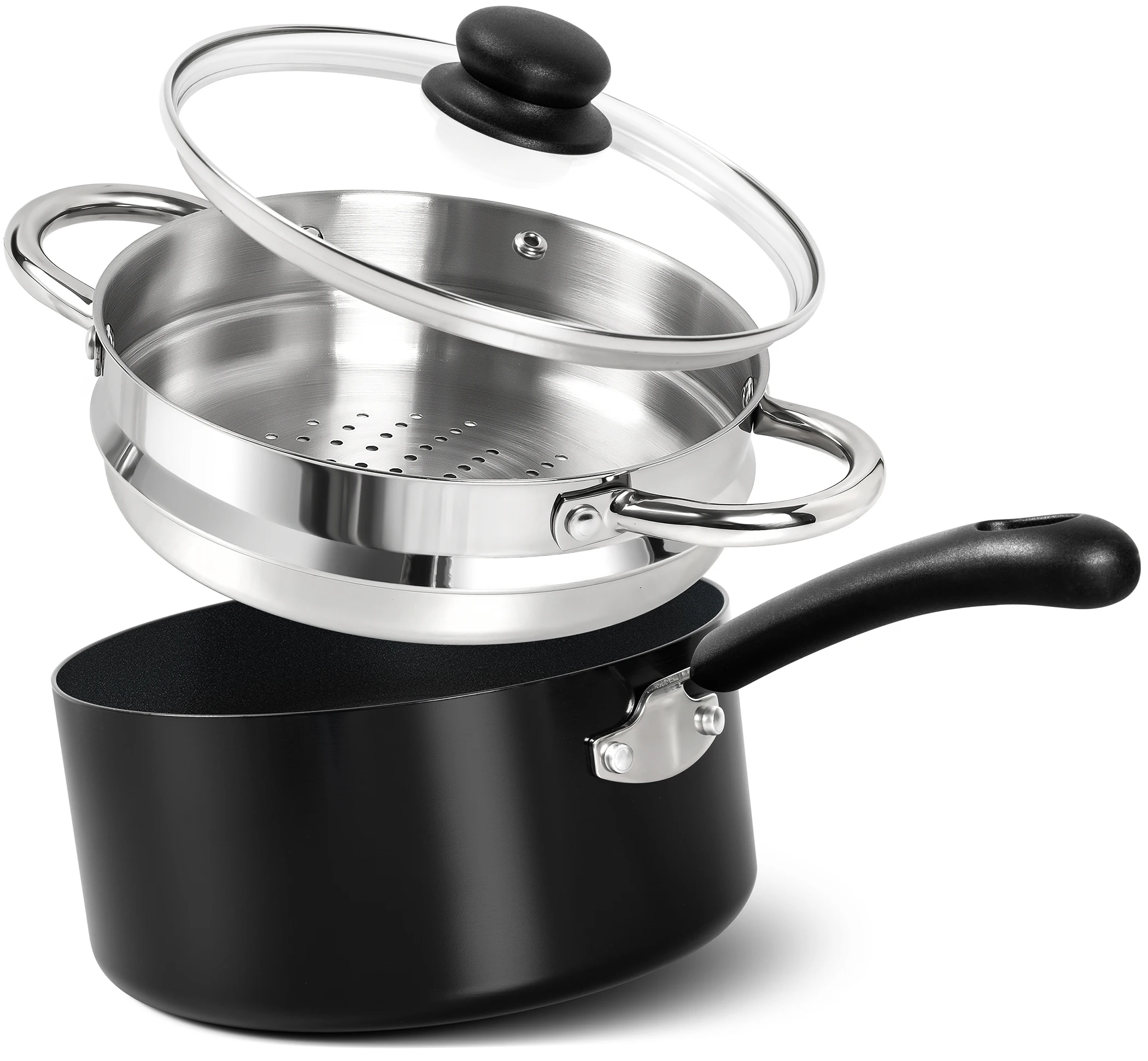 MICHELANGELO 2Piece Non-stick Saucepan with Lid Ceramic Sauce Pan Set with 3QT Steamer Multi-Purpose Induction Cooker Universal
MICHELANGELO 2Piece Non-stick Saucepan with Lid Ceramic Sauce Pan Set with 3QT Steamer Multi-Purpose Induction Cooker Universal