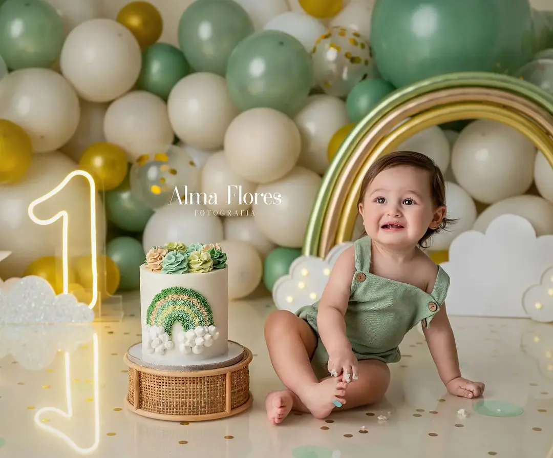 Green Gold Rainbows Backdrops Baby Cake Smash Photocall Decors 1st Birthday Baby Party Birthday Photo Backgrounds
Green Gold Rainbows Backdrops Baby Cake Smash Photocall Decors 1st Birthday Baby Party Birthday Photo Backgrounds