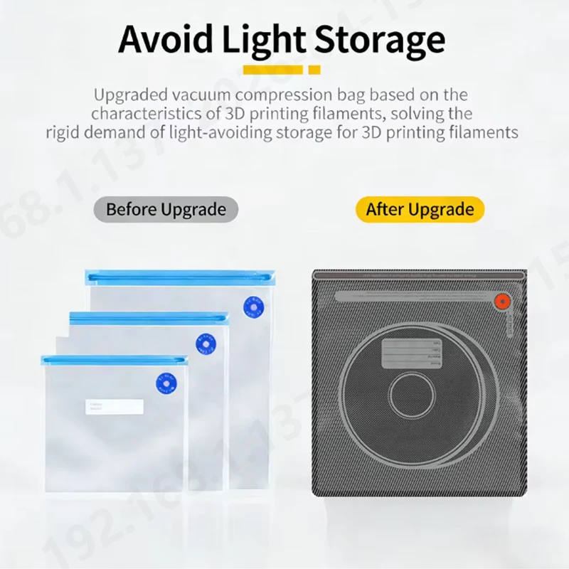 ML 3D Filament Vacuum Bag Lightproof Reusable multi-color Moisture Proof for PLA ABS PETG Universal Dry Storage Fast Shipping
ML 3D Filament Vacuum Bag Lightproof Reusable multi-color Moisture Proof for PLA ABS PETG Universal Dry Storage Fast Shipping