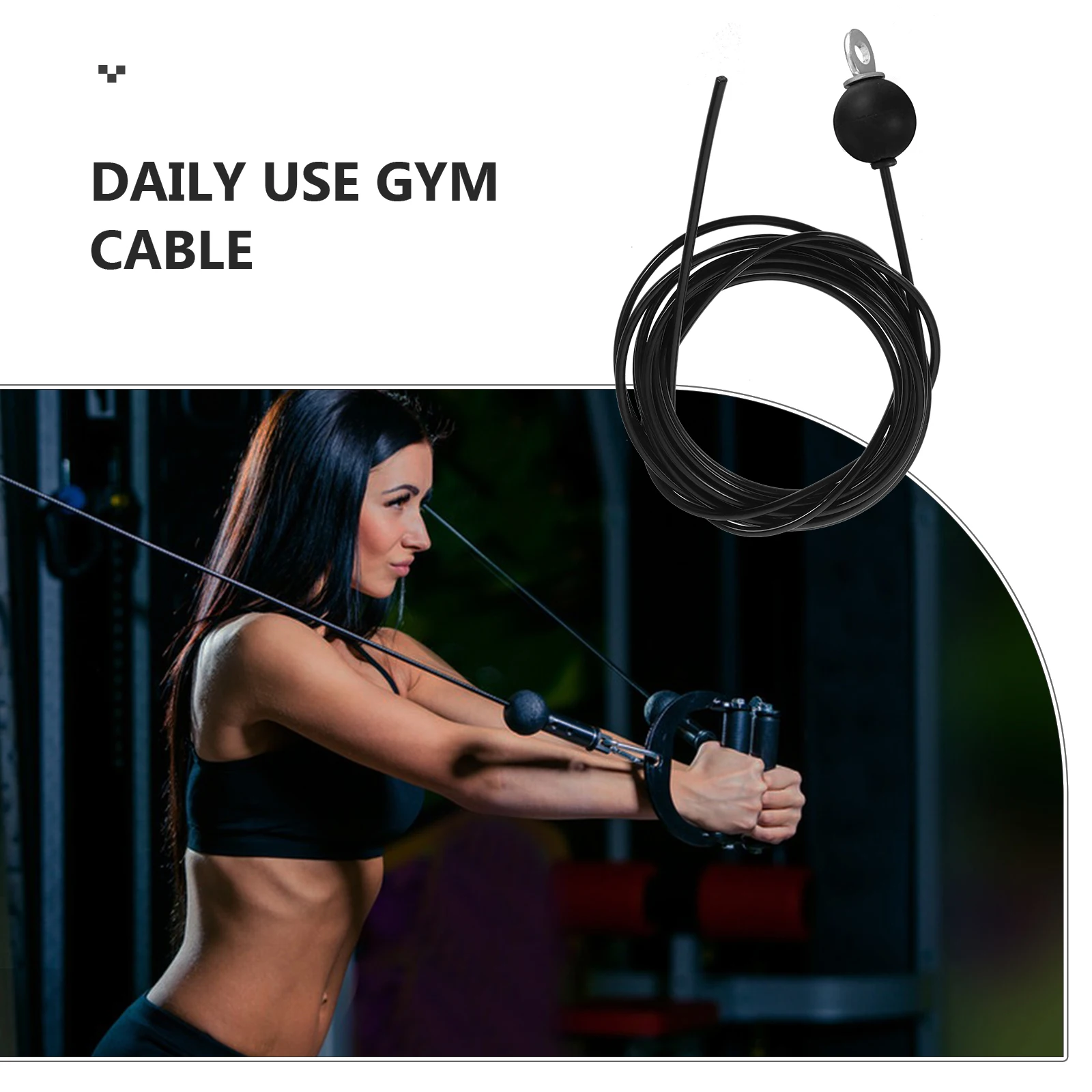 Adjustable Fitness Pulley Cable System Curly Home Gym Pulleys for Black Replacement Attachments 
Adjustable Fitness Pulley Cable System Curly Home Gym Pulleys for Black Replacement Attachments