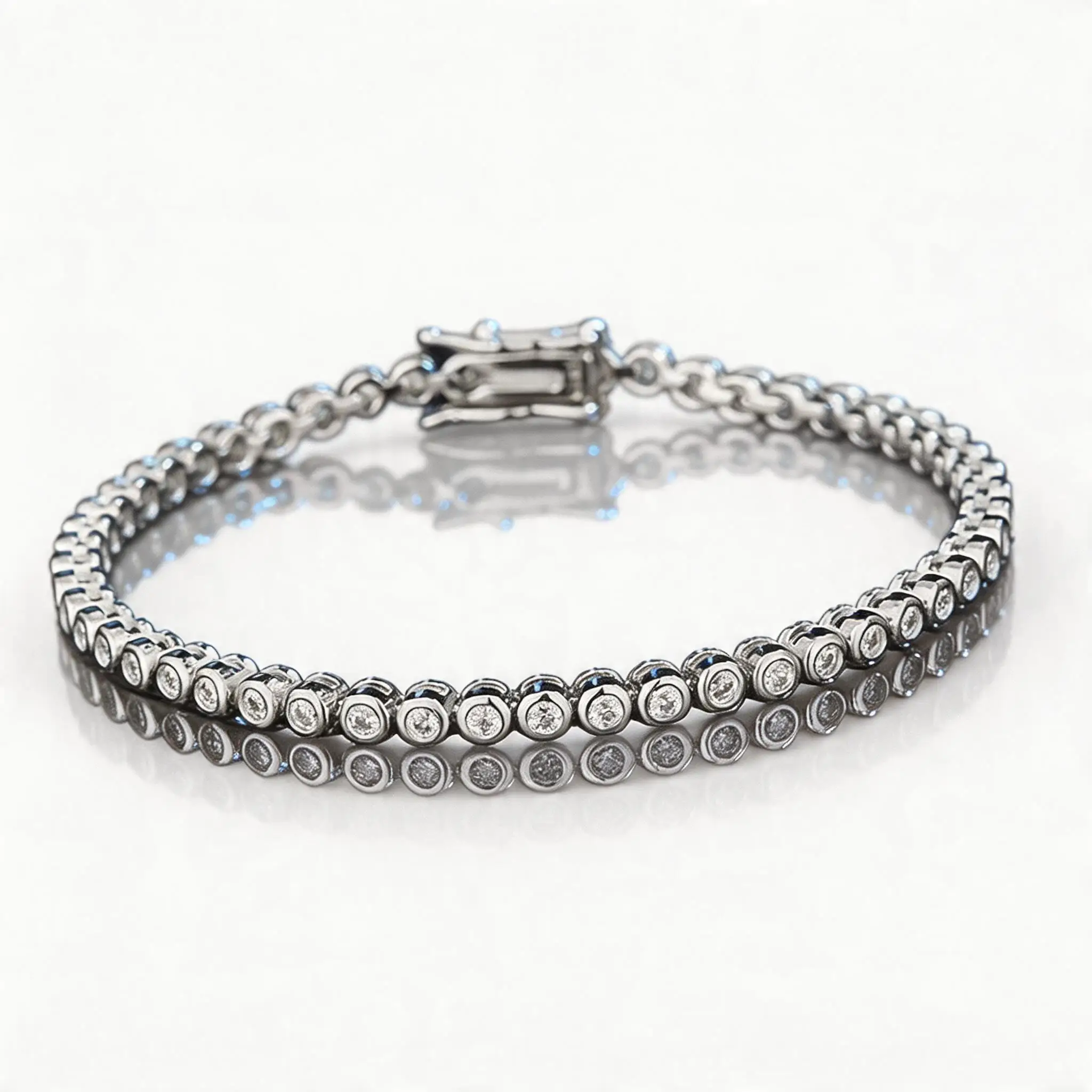 KNOBSPIN 2mm Moissanite Tennis Bracelet GRA Certified 100% Sterling Silver 18k White Gold Plated Hip Hop Chain for Women Men
KNOBSPIN 2mm Moissanite Tennis Bracelet GRA Certified 100% Sterling Silver 18k White Gold Plated Hip Hop Chain for Women Men