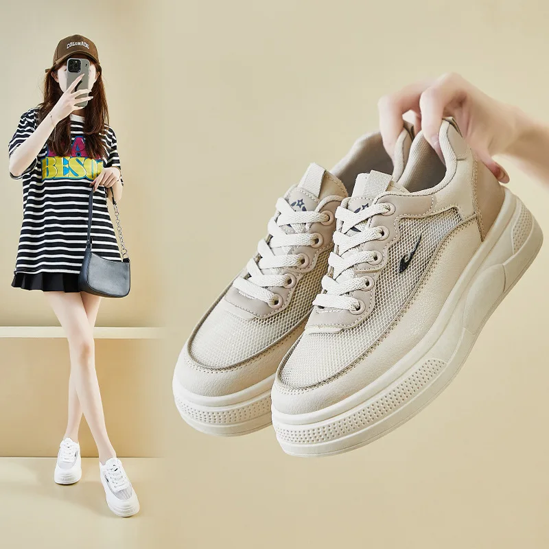 2025 Summer White Shoes Women's New Korean Edition Thick Bottom Height Increasing Mesh Breathable Casual
2025 Summer White Shoes Women's New Korean Edition Thick Bottom Height Increasing Mesh Breathable Casual