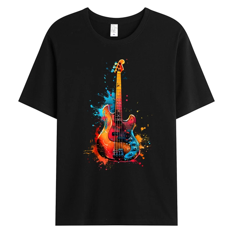 Bass Guitar Instrument On Colorful Painted Guitar T-shirt Men's Cotton Graphic 2025 Festival Tshirt Male Clothes Slim Fit
Bass Guitar Instrument On Colorful Painted Guitar T-shirt Men's Cotton Graphic 2025 Festival Tshirt Male Clothes Slim Fit