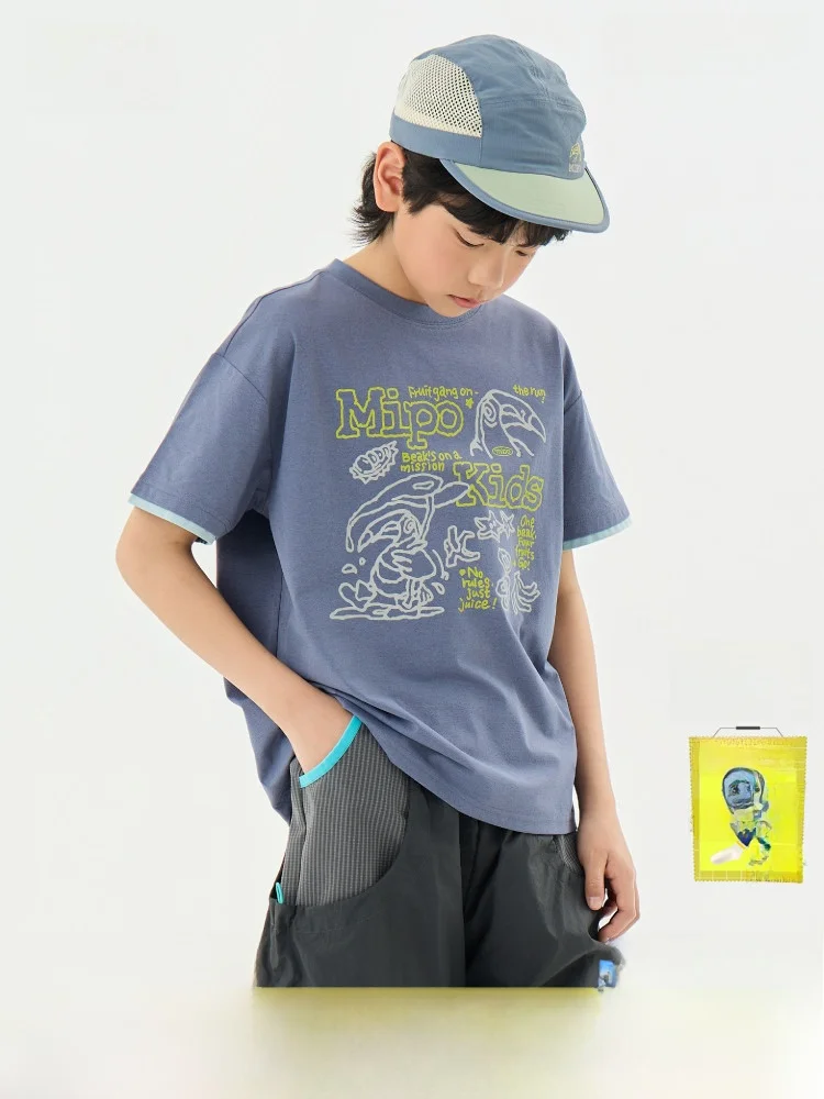 Mipo Kids Summer T-Shirt Quick Dry Sweat Absorb Outdoor Short Sleeve Unisex Polyester Fiber Printed round Neck Top for Children
Mipo Kids Summer T-Shirt Quick Dry Sweat Absorb Outdoor Short Sleeve Unisex Polyester Fiber Printed round Neck Top for Children