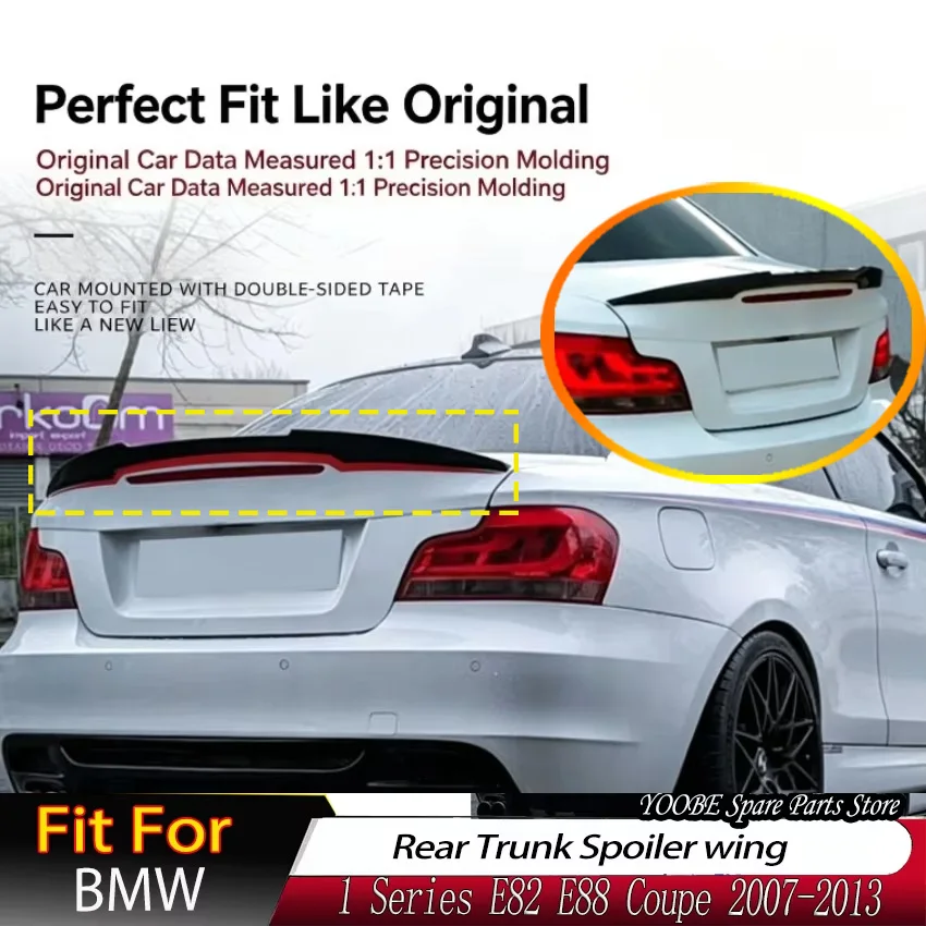 Rear Trunk Spoiler Wing Lip for BMW 1 Series E82 E88 118i 128i 135i Coupe 2007 2008 2009 2010 2011 2012 2013 Body Kit Tuning
Rear Trunk Spoiler Wing Lip for BMW 1 Series E82 E88 118i 128i 135i Coupe 2007 2008 2009 2010 2011 2012 2013 Body Kit Tuning