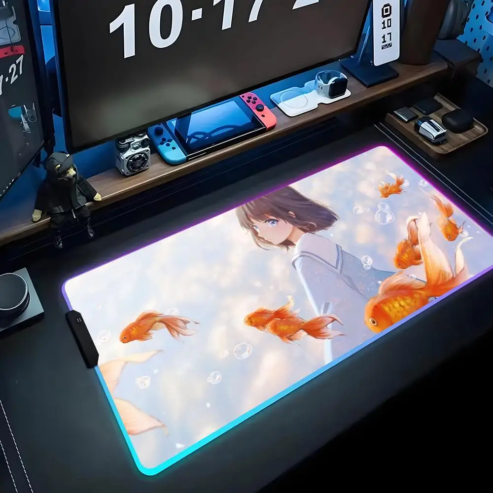anime goldfish girl Mouse Pad RGB Gaming Mousepad Big LED Pad PC Desk Mat Luminous Mouse Pad Large Keyboard Mats Table Rug With
anime goldfish girl Mouse Pad RGB Gaming Mousepad Big LED Pad PC Desk Mat Luminous Mouse Pad Large Keyboard Mats Table Rug With