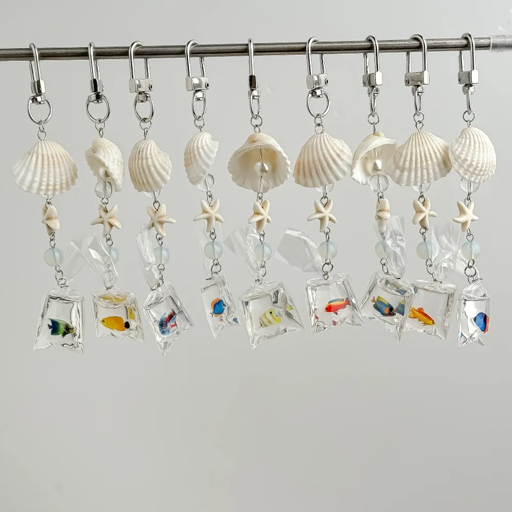 Cute Ocean Tropical Fish Natural Seashell Keychain Bag Hanger Keyring Gifts for Women Handmade Beach Decoration Accessory
Cute Ocean Tropical Fish Natural Seashell Keychain Bag Hanger Keyring Gifts for Women Handmade Beach Decoration Accessory