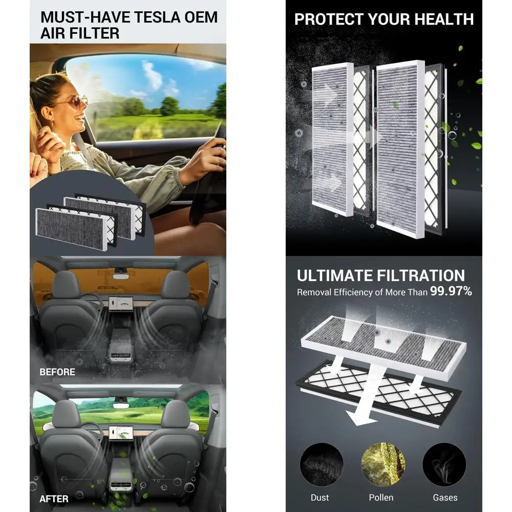 2026 Model Cabin Air Filter HEPA with Activated Carbon, 4-Pack Air Intake Replacement
2026 Model Cabin Air Filter HEPA with Activated Carbon, 4-Pack Air Intake Replacement