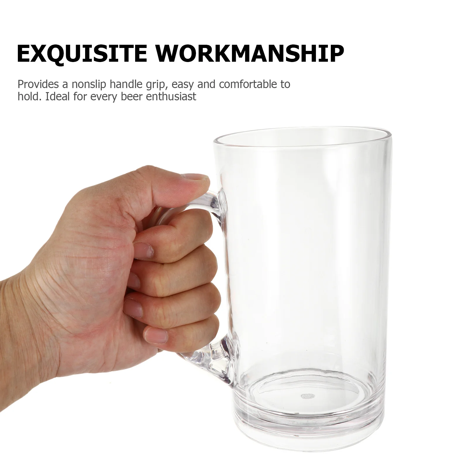 660Ml Transparent Beer Cup Acrylic Pint Glass One Piece Molded Retro Design For Party Drink Mug Handled Beverage Glass
660Ml Transparent Beer Cup Acrylic Pint Glass One Piece Molded Retro Design For Party Drink Mug Handled Beverage Glass