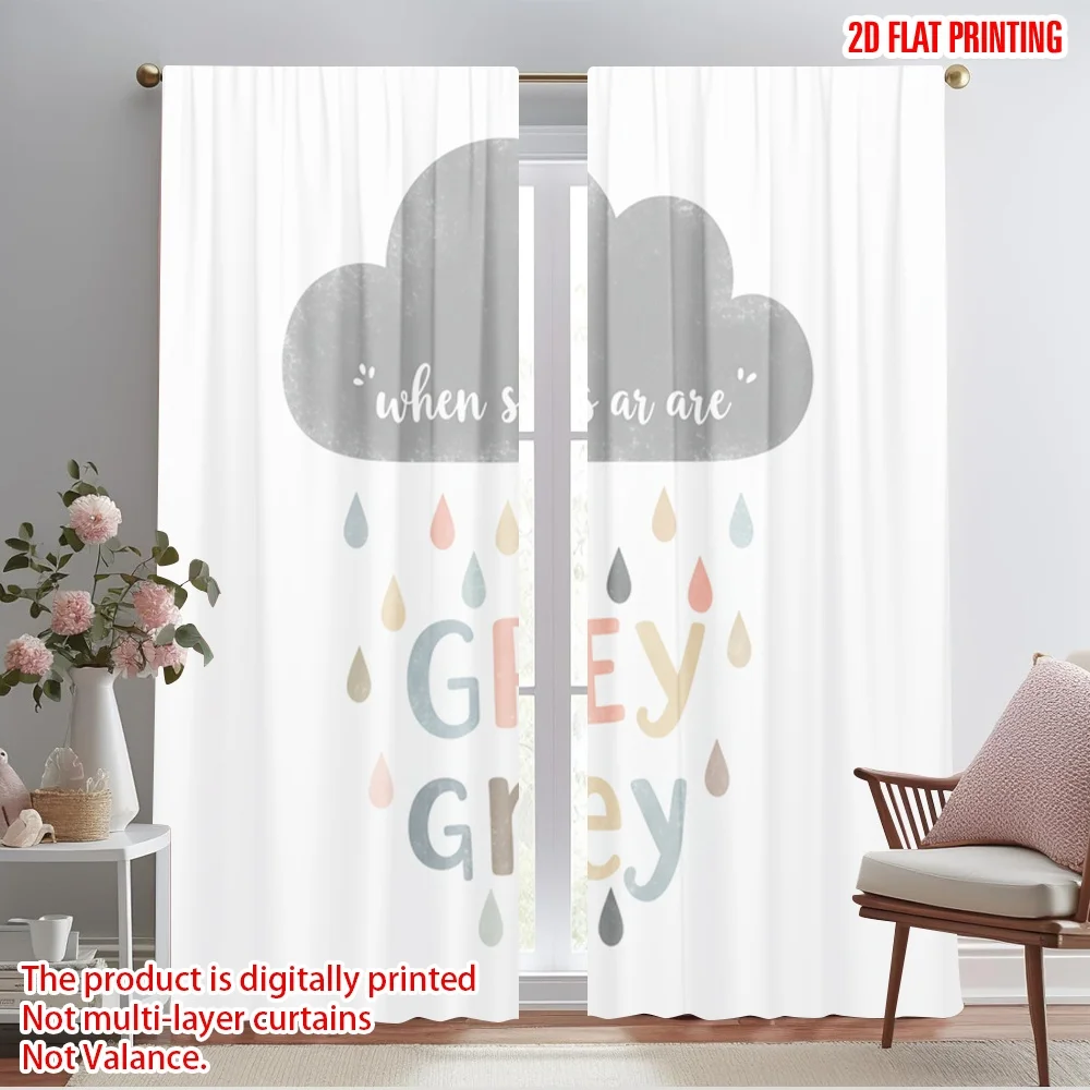2pcs 2D flat printing Party Curtains Cloud Rain Rainbow Color Polyester Without Electricity 0 Use for Booths Studio Props
2pcs 2D flat printing Party Curtains Cloud Rain Rainbow Color Polyester Without Electricity 0 Use for Booths Studio Props