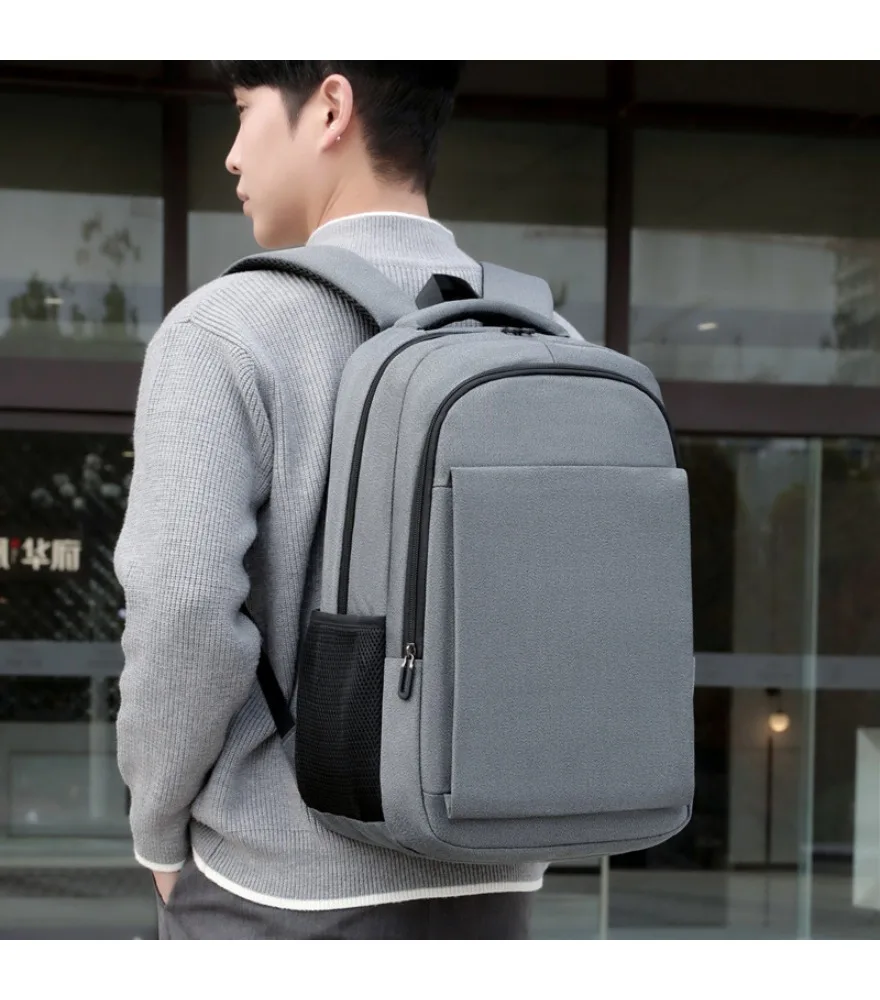 Heather gray single front pocket backpack anti splash dual mesh side pockets for daily office commute casual short travel
Heather gray single front pocket backpack anti splash dual mesh side pockets for daily office commute casual short travel