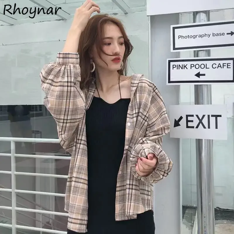 Shirts Women Plaid Leisure Sun-proof Design All-match Street Wear Cozy Breathable Fashion Chic Korean Style Ulzzang College Ins
Shirts Women Plaid Leisure Sun-proof Design All-match Street Wear Cozy Breathable Fashion Chic Korean Style Ulzzang College Ins