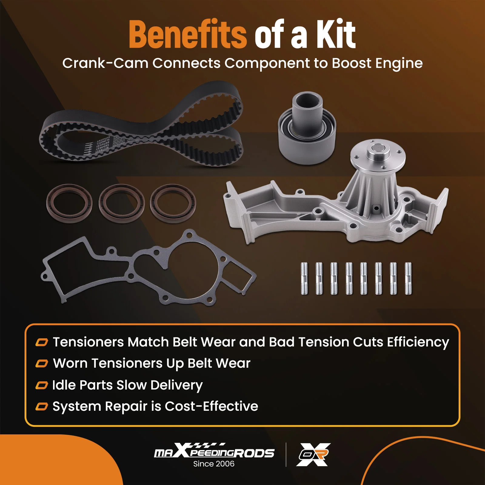 Water Pump & Timing Kit for Nissan Frontier Xterra 3.3L VG33ER 2001-2004
Water Pump & Timing Kit for Nissan Frontier Xterra 3.3L VG33ER 2001-2004