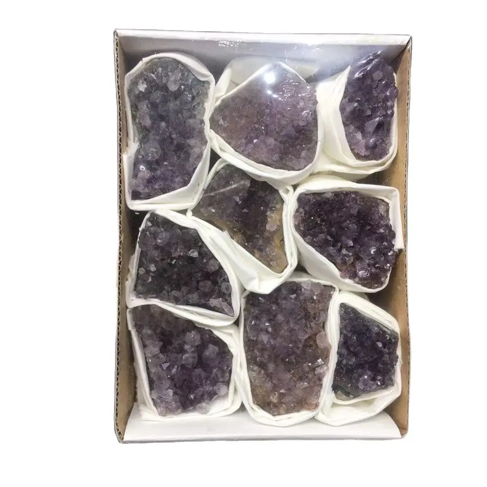 Natural Quartz Crystal Crafts Healing Crystals Stones Amethyst Cluster Set For Home Decoration
Natural Quartz Crystal Crafts Healing Crystals Stones Amethyst Cluster Set For Home Decoration