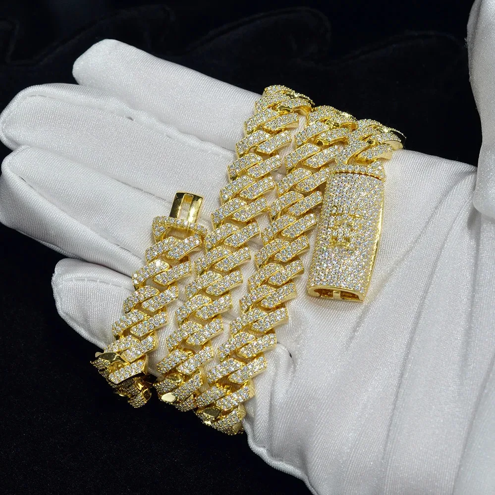 12mm 14mm 15mm 16mm 925 Solid Silver Vvs Moissanite Necklace Iced Out Hip Hop Jewelry Cuban Link Chain
12mm 14mm 15mm 16mm 925 Solid Silver Vvs Moissanite Necklace Iced Out Hip Hop Jewelry Cuban Link Chain