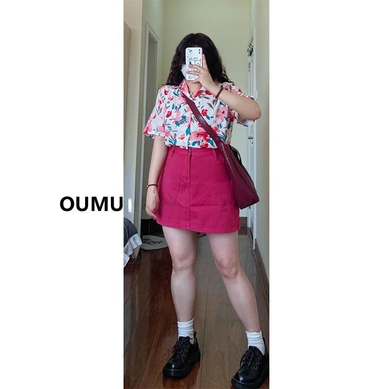 plus Size A-Line Skirt in Pink for Plump Sister Prevents Exposure Pear Shaped Slimming Short Skirt Summer New Arrival
plus Size A-Line Skirt in Pink for Plump Sister Prevents Exposure Pear Shaped Slimming Short Skirt Summer New Arrival