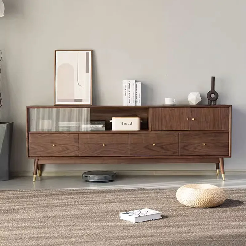 Black walnut TV cabinet, small apartment, Nordic simple furniture, all solid wood high cabinet, all solid wood light luxury floo
Black walnut TV cabinet, small apartment, Nordic simple furniture, all solid wood high cabinet, all solid wood light luxury floo