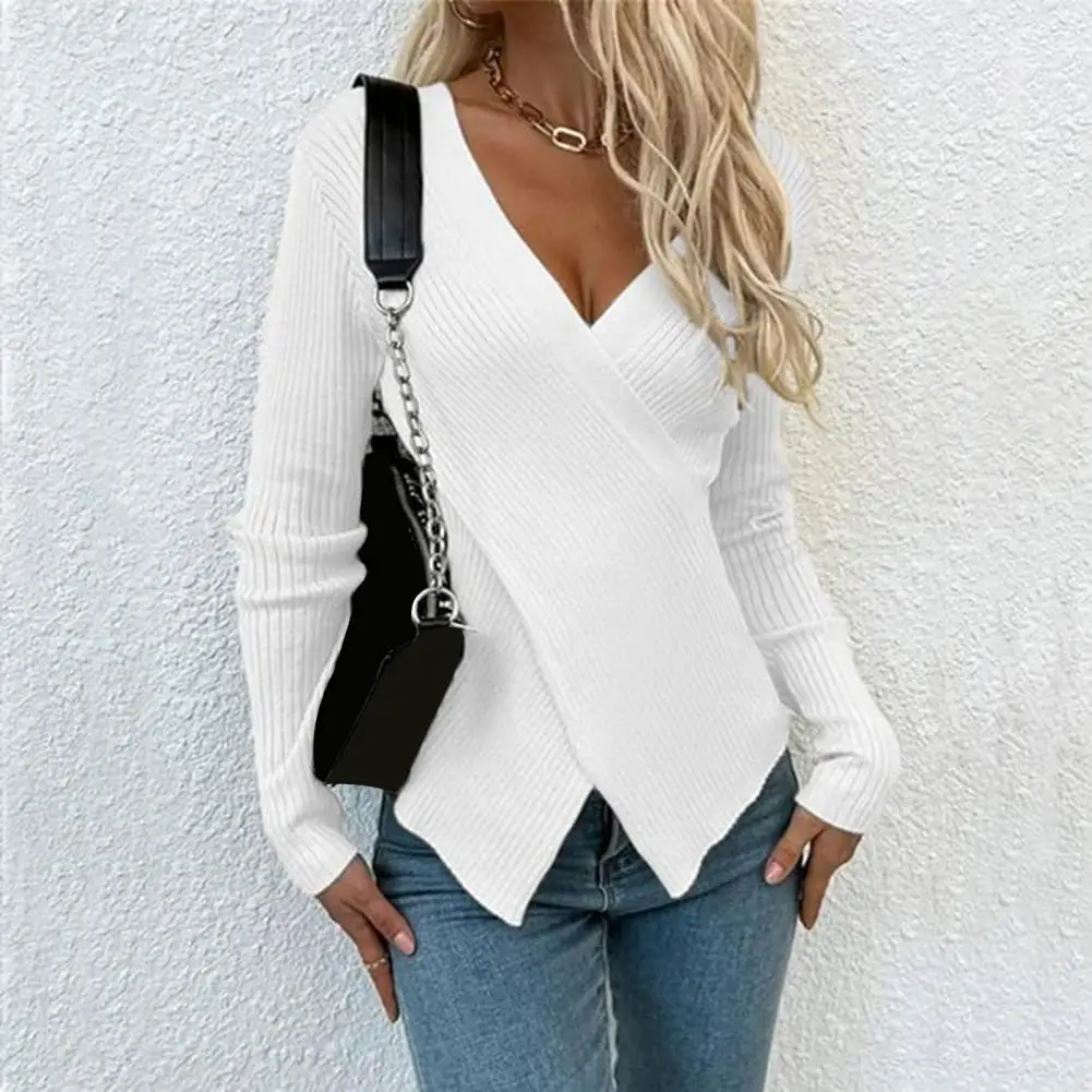 Women Sexy V-Neck Wrap Sweater Knit Top Slim Fit Pullover Women Sweater Elegant Long Sleeve Slim Fit Knit Pullover Top Sweater
Women Sexy V-Neck Wrap Sweater Knit Top Slim Fit Pullover Women Sweater Elegant Long Sleeve Slim Fit Knit Pullover Top Sweater