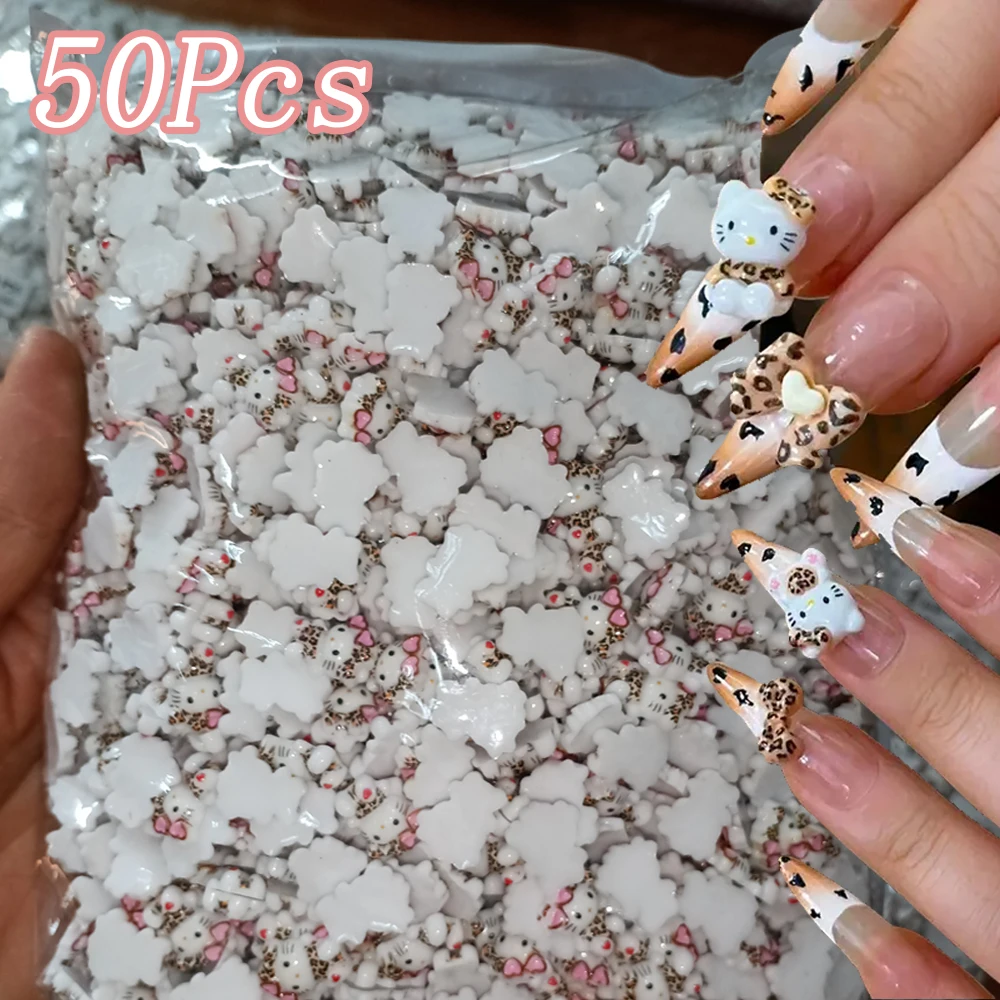 50 шт./упак. Декор для ногтей с леопардовым принтом Hello Kitty, милые аксессуары для ногтей Sanrio KT Cat, украшения для ногтей из смолы с бантиками и дизайном KT Cat
50 шт./упак. Декор для ногтей с леопардовым принтом Hello Kitty, милые аксессуары для ногтей Sanrio KT Cat, украшения для ногтей из смолы с бантиками и дизайном KT Cat