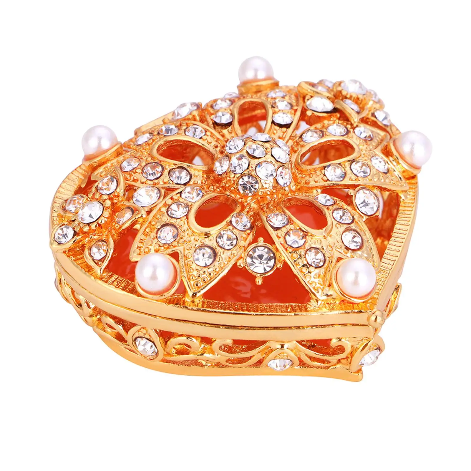 Heart Jewelry Case for Women Metal Container Mini Wedding Rhinestone Jewelry Box for Earrings Stud Charm Rings Bracelet Pendant
Heart Jewelry Case for Women Metal Container Mini Wedding Rhinestone Jewelry Box for Earrings Stud Charm Rings Bracelet Pendant