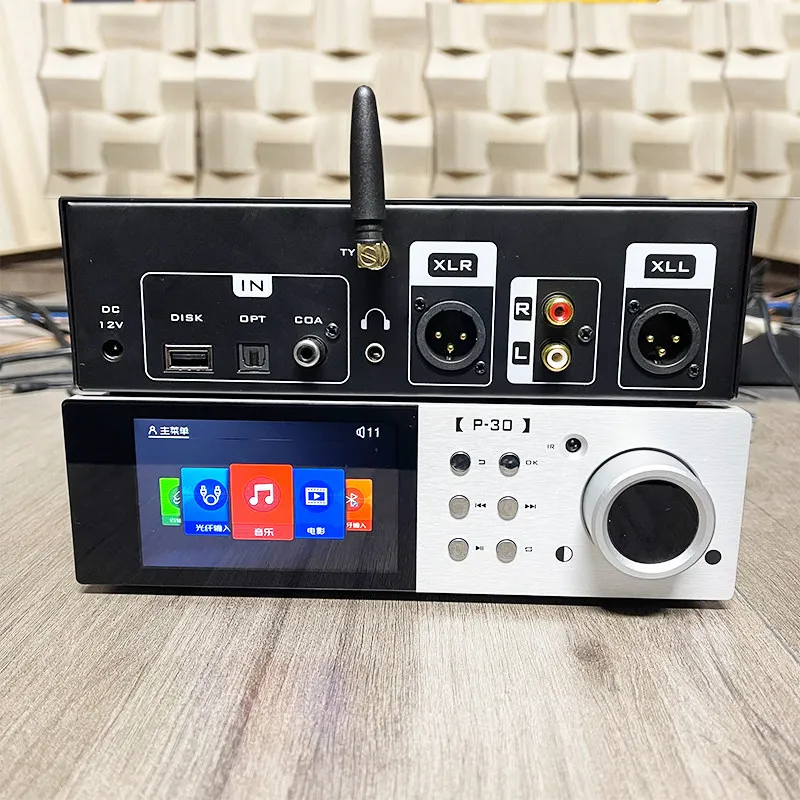 Lossless Master Player Dual ES9038Q2M Hard Disk SD Card U Disk Bluetooth 5.4digital Audio Player 220/110v Silvery/Black P30
Lossless Master Player Dual ES9038Q2M Hard Disk SD Card U Disk Bluetooth 5.4digital Audio Player 220/110v Silvery/Black P30