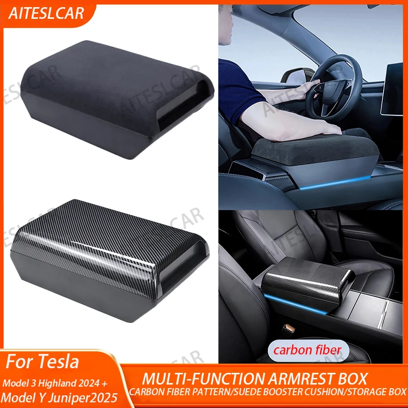 For Tesla Model Y Juniper 2020-2025 Center Armrest Booster Pad Suede Leather Magnetic Storage Box Model 3 Higher Armrests Box
For Tesla Model Y Juniper 2020-2025 Center Armrest Booster Pad Suede Leather Magnetic Storage Box Model 3 Higher Armrests Box