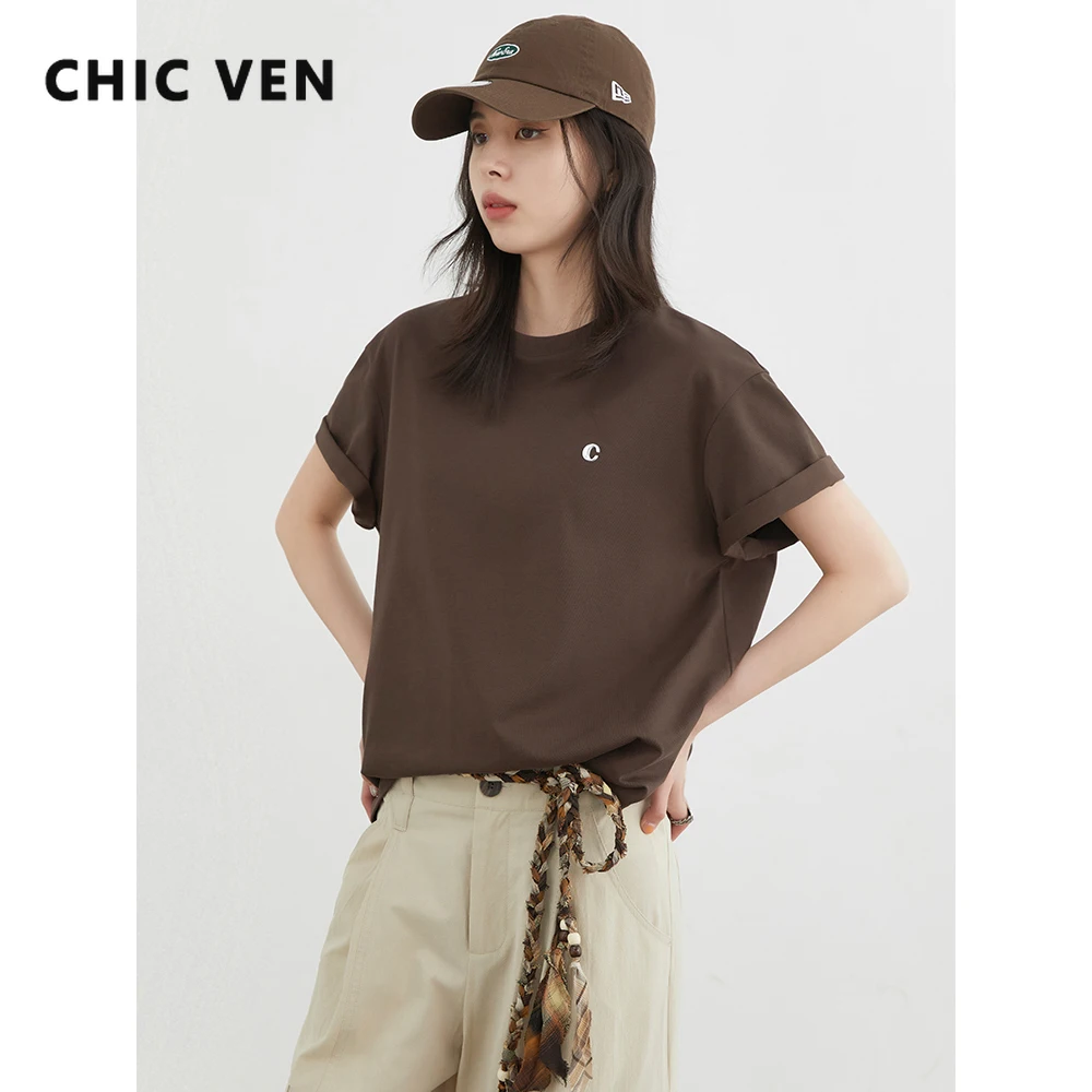 CHIC VEN новые женские футболки, свободные повседневные крутые антибактериальные женские базовые футболки с круглым вырезом и короткими рукавами, свободный топ для девочек, лето 2025
CHIC VEN новые женские футболки, свободные повседневные крутые антибактериальные женские базовые футболки с круглым вырезом и короткими рукавами, свободный топ для девочек, лето 2025