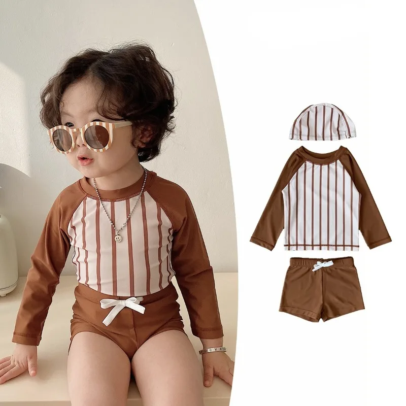 Boys Swimwear Boy Beach Shorts Brown Stripe Sunscreen Swimsuit Baby Swimwears Swimming Two Pieces Kids Swimsuits Shorts
Boys Swimwear Boy Beach Shorts Brown Stripe Sunscreen Swimsuit Baby Swimwears Swimming Two Pieces Kids Swimsuits Shorts