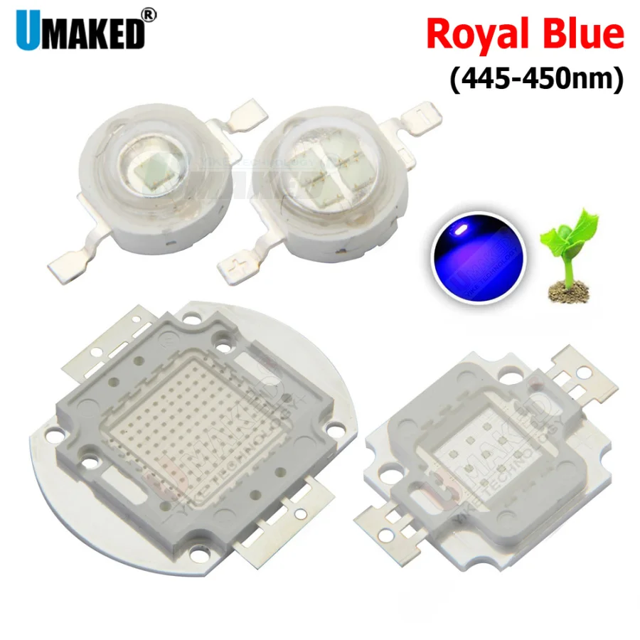 1pc 1-100W Royal Blue High Power LED Chip 440-450nm led Lighting Beads LED Grow Light Diode diy for indoor planting bulbs lamp
1pc 1-100W Royal Blue High Power LED Chip 440-450nm led Lighting Beads LED Grow Light Diode diy for indoor planting bulbs lamp