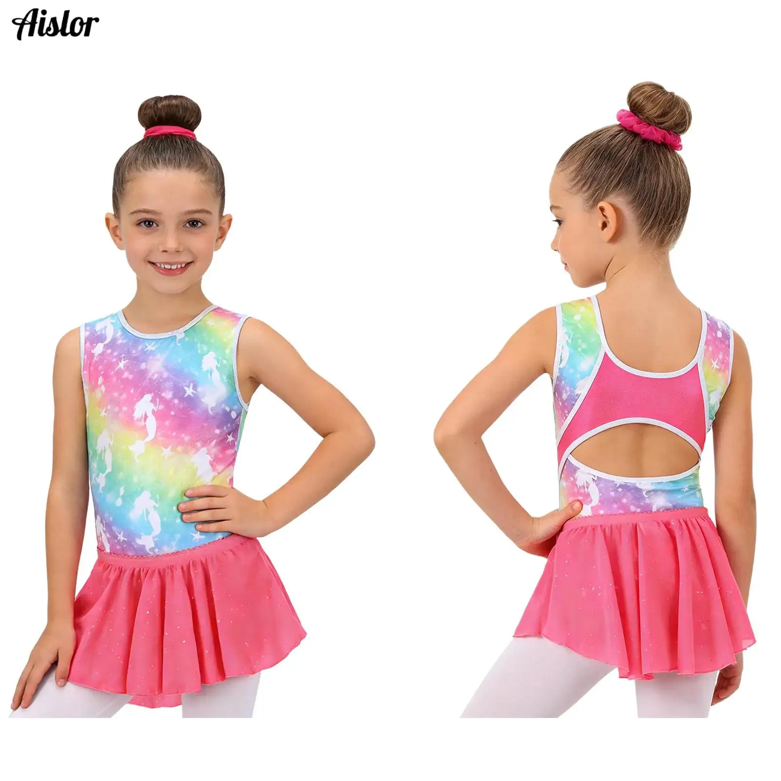Kids Girls Ballet Dance Outfit Sleeveless Rhinestone/Cute Printed Leotard with Sequined Skirt Hairband Gymnastics Sportswear Set
Kids Girls Ballet Dance Outfit Sleeveless Rhinestone/Cute Printed Leotard with Sequined Skirt Hairband Gymnastics Sportswear Set