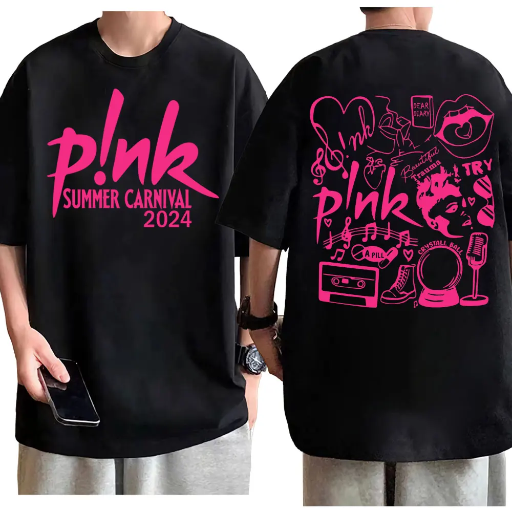Футболка певица P!nk World Tour 2024 с двусторонним принтом, футболки в стиле Харадзюку Y2k с коротким рукавом, модные футболки унисекс в стиле хип-хоп
Футболка певица P!nk World Tour 2024 с двусторонним принтом, футболки в стиле Харадзюку Y2k с коротким рукавом, модные футболки унисекс в стиле хип-хоп