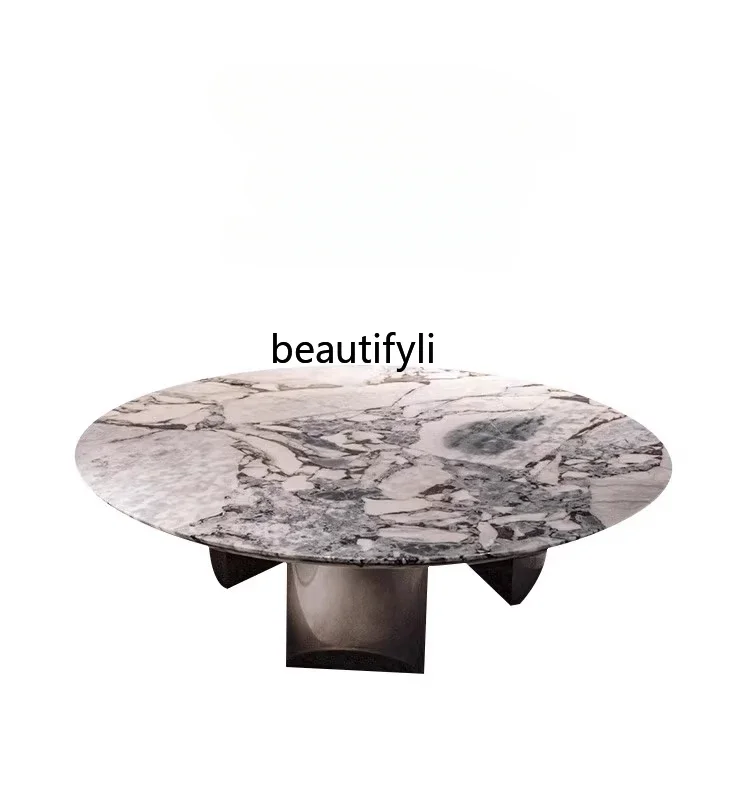 Light luxury natural luxury stone marble elephant white living room round coffee table small apartment high senseQQ
Light luxury natural luxury stone marble elephant white living room round coffee table small apartment high senseQQ