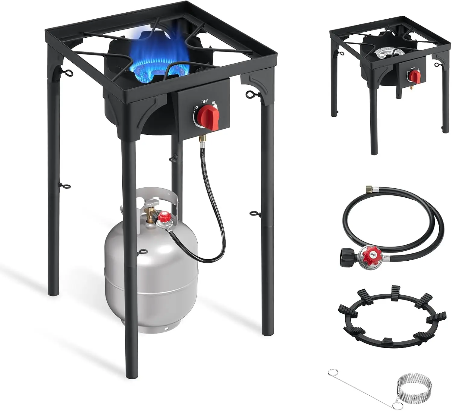 1 Burner Propane Stove - Portable Camping Stove with 75,000 High Efficiency Propane Burner,Outdoor Stove for Camping, Backyard,
1 Burner Propane Stove - Portable Camping Stove with 75,000 High Efficiency Propane Burner,Outdoor Stove for Camping, Backyard,