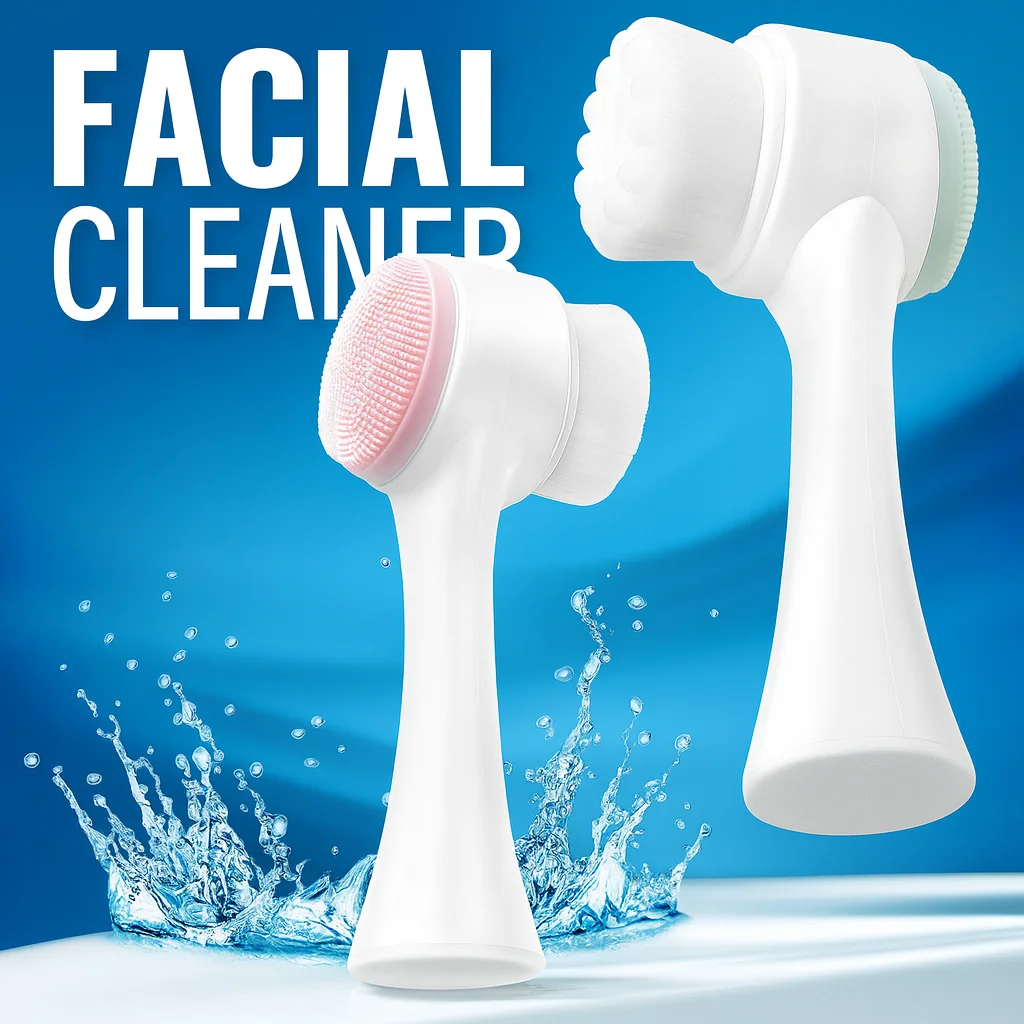 Double-headed Manual Facial Cleansing Brush Set 2 in 1 Soft Bristle and Silicone Face Cleaning Beauty Brush for Deep Cleaning
Double-headed Manual Facial Cleansing Brush Set 2 in 1 Soft Bristle and Silicone Face Cleaning Beauty Brush for Deep Cleaning