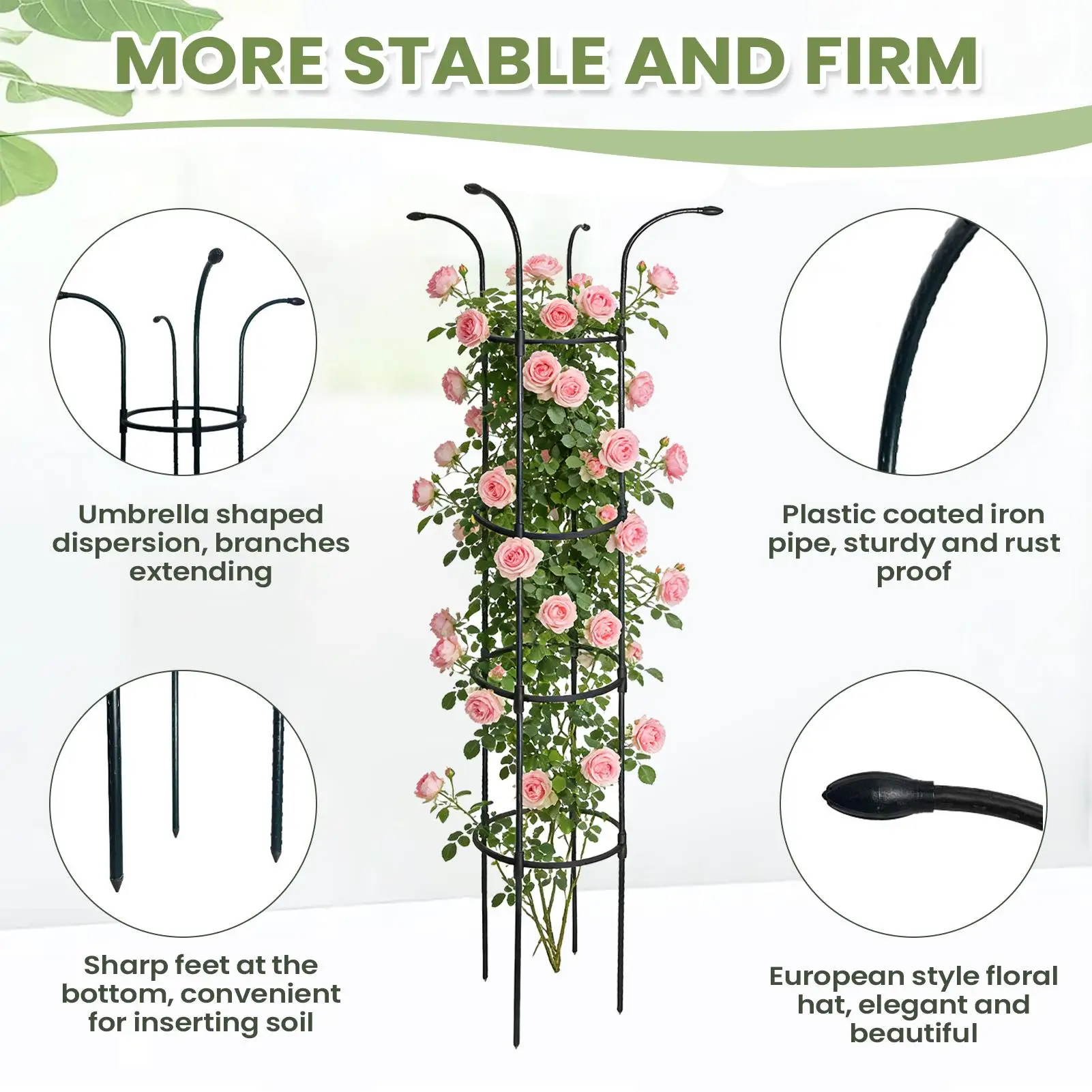 Опора для растений уличная, нержавеющая, устойчивая, для вьющихся растений, садовая опорная решетка для цветов, роз, клематисов, овощей
Опора для растений уличная, нержавеющая, устойчивая, для вьющихся растений, садовая опорная решетка для цветов, роз, клематисов, овощей