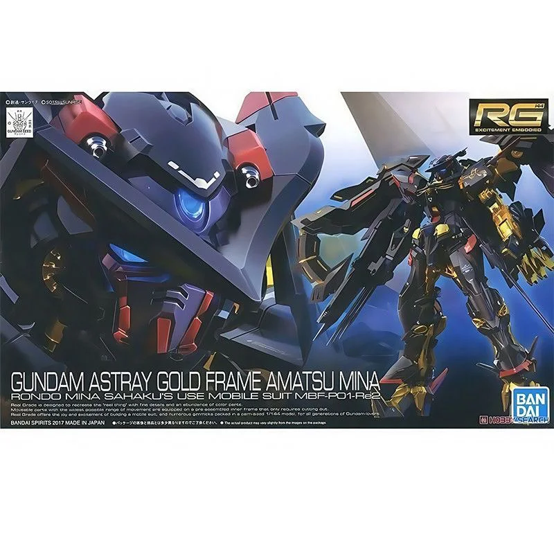Original Bandai RG 24 1/144 GUNDAM ASTRAY GOLD FRAME AMATSU MINA Anime Robot Model Assembly Toys Children's Gift
Original Bandai RG 24 1/144 GUNDAM ASTRAY GOLD FRAME AMATSU MINA Anime Robot Model Assembly Toys Children's Gift