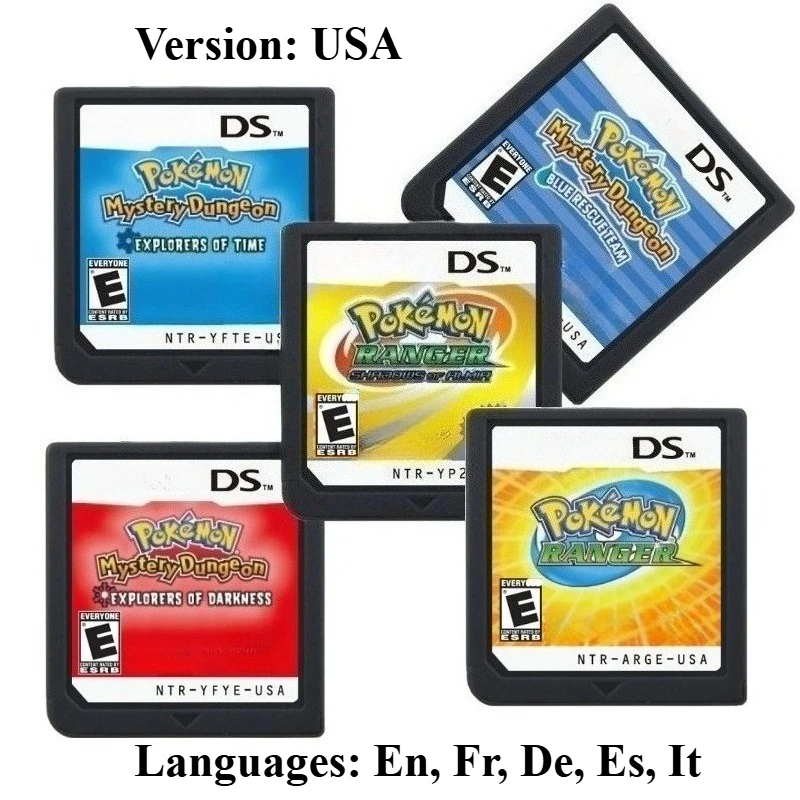 DS Game Cartridge, Video Game Console Cartridge,Pokémon Mystery Dungeon Series, Explorers of Time,Ranger, NDS English Game
DS Game Cartridge, Video Game Console Cartridge,Pokémon Mystery Dungeon Series, Explorers of Time,Ranger, NDS English Game