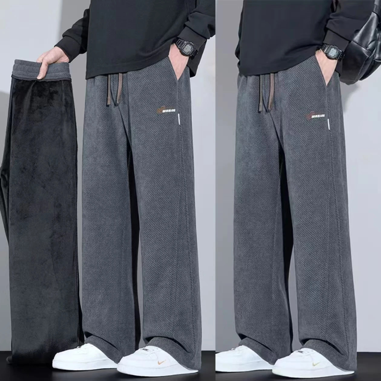 Мужские брюки прямого кроя на флисовой подкладке, повседневные, осенне-зимние, модные, универсальные, из бархата, длинные
Мужские брюки прямого кроя на флисовой подкладке, повседневные, осенне-зимние, модные, универсальные, из бархата, длинные