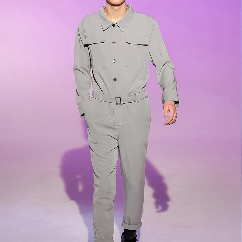 Spring New Men's Pocket Personality Overalls Trousers Fashion Hip Hop Slim Trend Jumpsuit Autumn Male Casual Plus Size Jackets
Spring New Men's Pocket Personality Overalls Trousers Fashion Hip Hop Slim Trend Jumpsuit Autumn Male Casual Plus Size Jackets