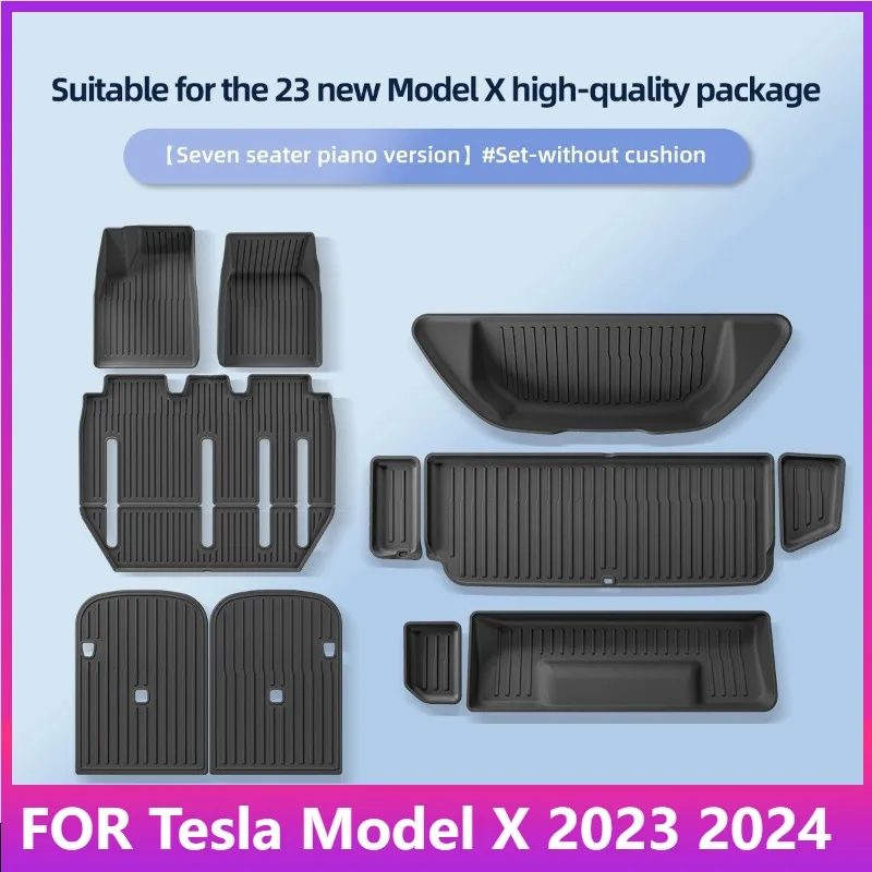 Коврики для Tesla Model X 2023 2024, автомобильные коврики TPE 3D, подкладка для багажника, водонепроницаемая защитная подкладка для левого руля
Коврики для Tesla Model X 2023 2024, автомобильные коврики TPE 3D, подкладка для багажника, водонепроницаемая защитная подкладка для левого руля