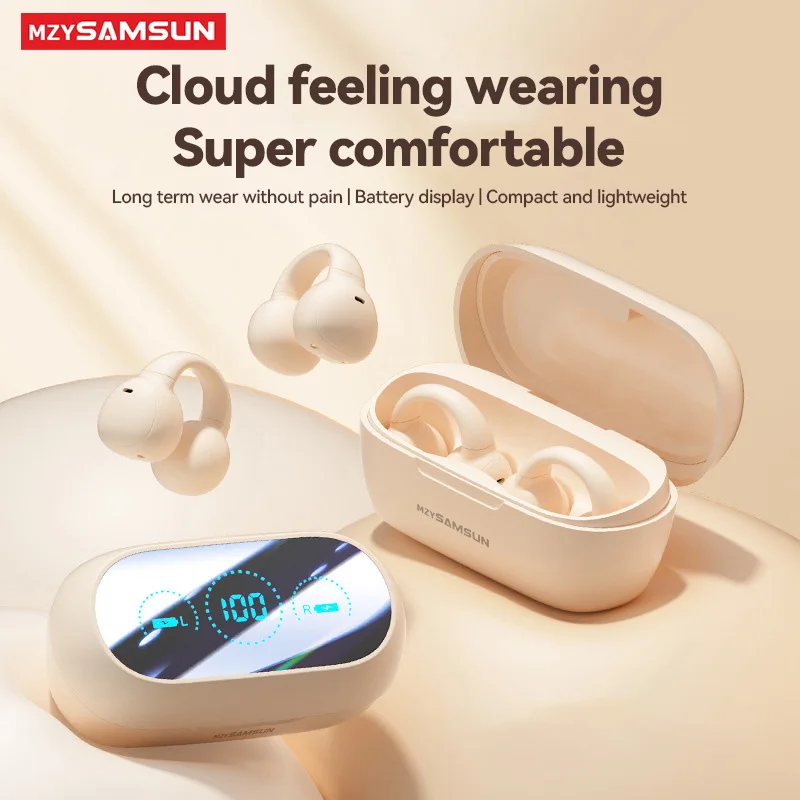 Open Ear Clip Headphones M59 Bluetooth 5.3 Sports Earphones True Wireless Earbuds Waterproof TWS Gaming Headset Built-in Mic
Open Ear Clip Headphones M59 Bluetooth 5.3 Sports Earphones True Wireless Earbuds Waterproof TWS Gaming Headset Built-in Mic