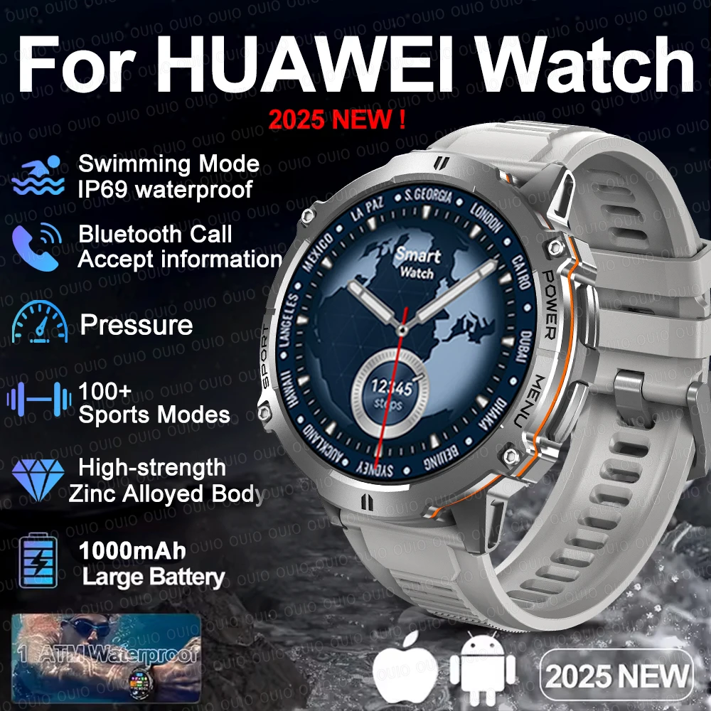 2025 NEW For HUAWEI 1000mAh Large Battery Smart Watch Men Outdoor Military Altimeter Bluetooth Call IP69K 5ATM Waterproof Watch
2025 NEW For HUAWEI 1000mAh Large Battery Smart Watch Men Outdoor Military Altimeter Bluetooth Call IP69K 5ATM Waterproof Watch