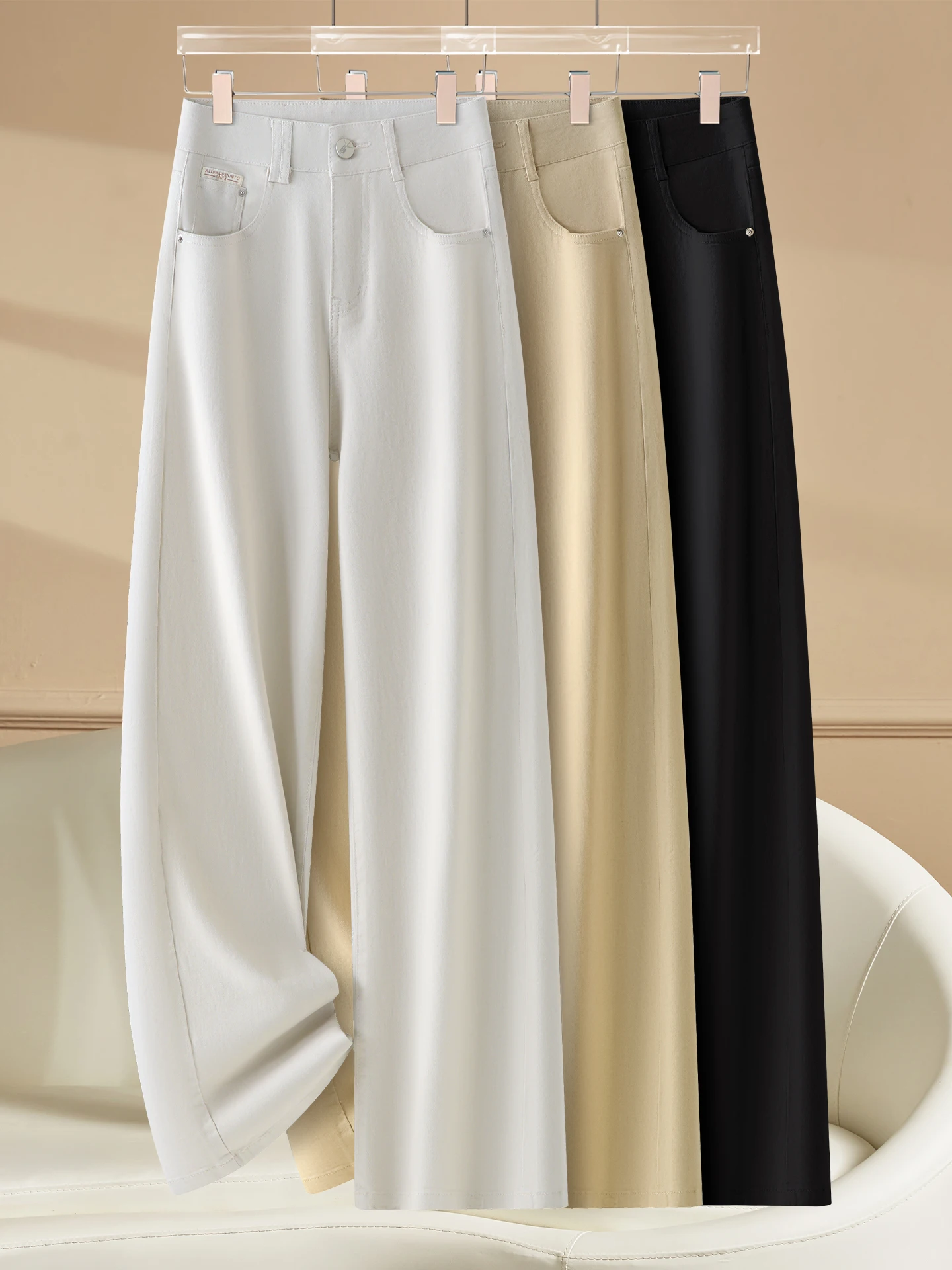 High Waist Wide Leg Jeans Women's Spring Summer Thin Version Slimming Casual Straight Leg Pants Dreamy Elegant Cotton Blend
High Waist Wide Leg Jeans Women's Spring Summer Thin Version Slimming Casual Straight Leg Pants Dreamy Elegant Cotton Blend